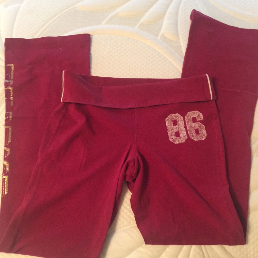 Small PINK Victoria Secret Red Yoga Pants
